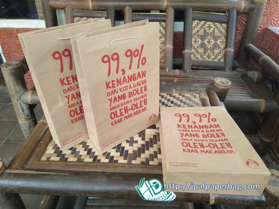 Paper bag Kraft Murah Untuk Oleh-oleh Kota Daeng Makasar